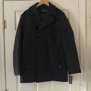 Michael Kors charcoal pea coat NWT